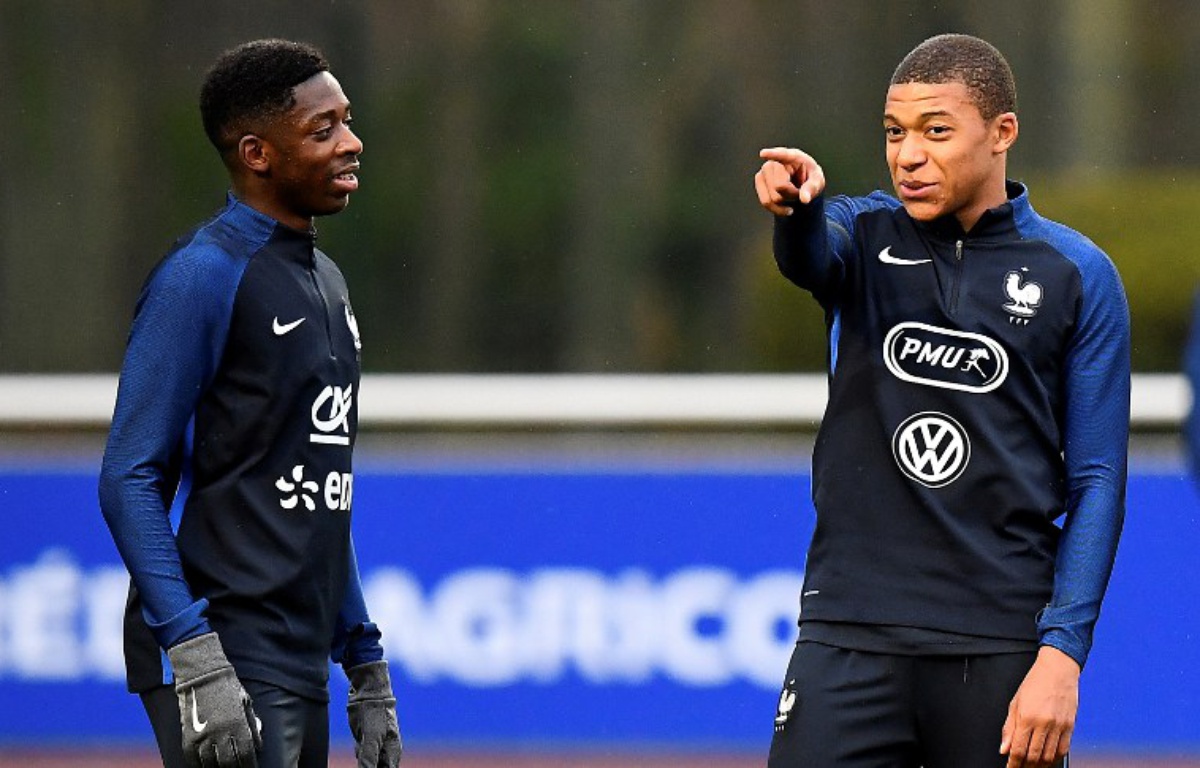 Ousmane Dembele and Kylian Mbappe
