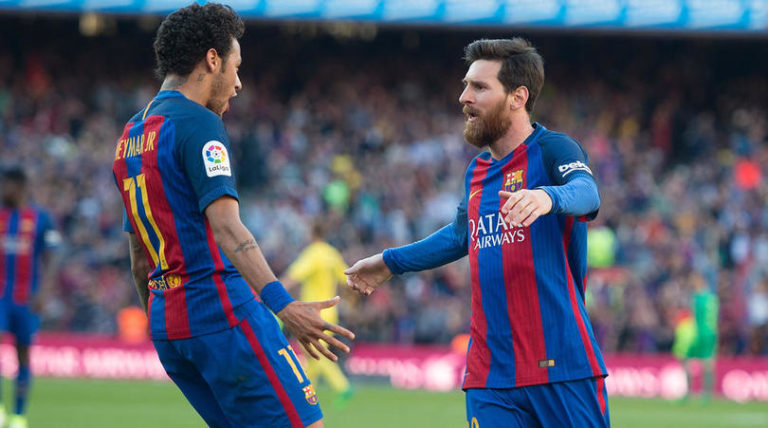 Barcelona duo Neymar and Lionel Messi