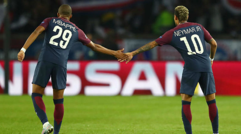 Neymar and Kylian Mbappe