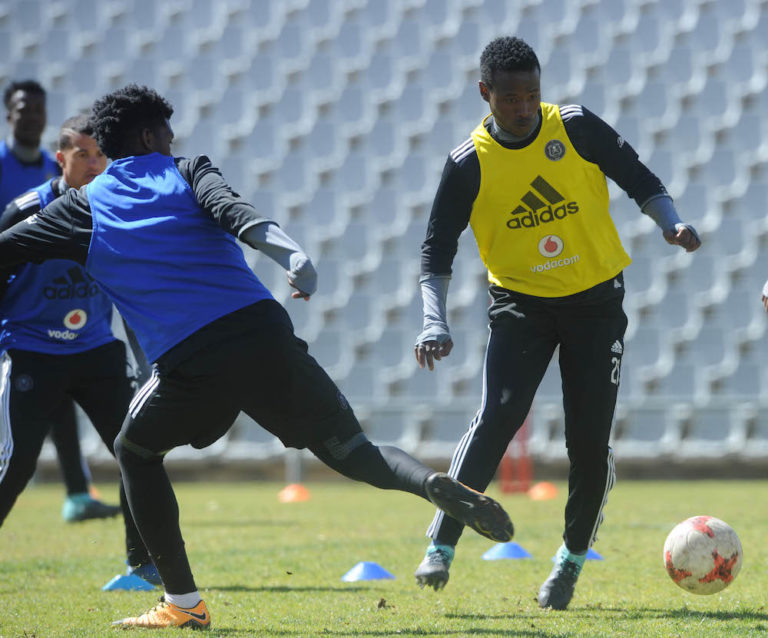 Ayanda Nkosi and Thamsanqa Sangweni of Orlando Pirates