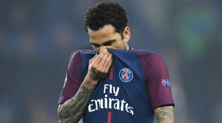 Paris Saint-Germain full back Dani Alves