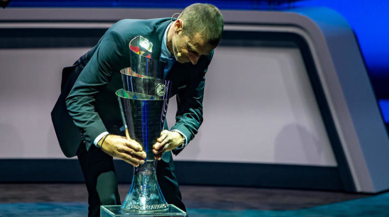 Uefa Nations League trophy.