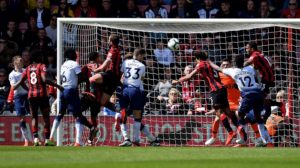 Nathan Ake heads in the winner to hand AFC Bournemouth a first ever PL win over Spurs