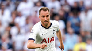 Tottenham Hotspur's Christian Eriksen in action during the Premier League match at Tottenham Hotspur Stadium, London.