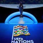 A general view of the trophy during the UEFA Nations League 2020/21 draw at the Beurs van Berlage Conference Centre, Amsterdam.