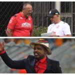 Top: Owen Da Gama coach of Highlands Park with former owner Larry Brookestone Bottom: Tim Sukazi, owner of TS Galaxy