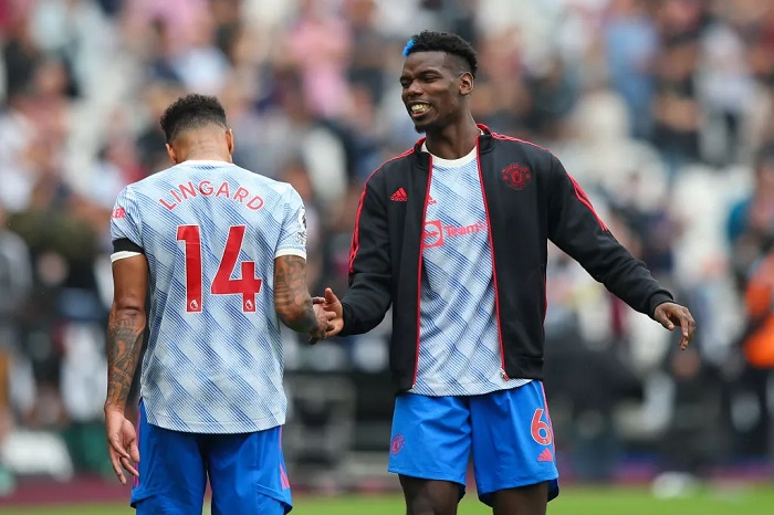 Lingard and Pogba of Manchester United