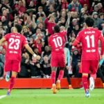 Liverpool trio Sadio Mane, Mohamed Salah and Luis Diaz