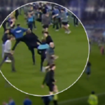Image: Sky Sports @Twitter Vieira kicks Everton fan