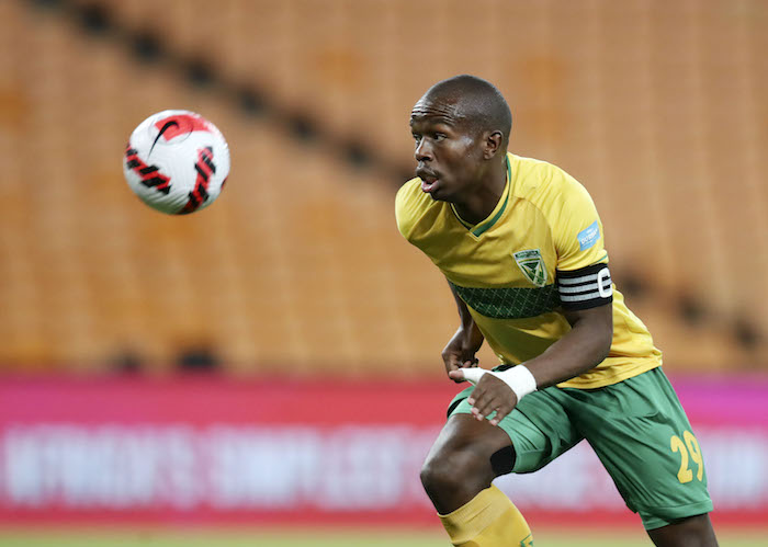 Nkosinathi Sibisi of Golden Arrows during the DStv Premiership 2021/22 match between Kaizer Chiefs and Golden Arrows at the FNB Stadium on the 19 March 2022 ©Muzi Ntombela/BackpagePix