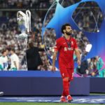 PARIS, FRANCE - MAY 28: Mohamed Salah of Liverpool looks dejected following their sides defeat in the UEFA Champions League final match between Liverpool FC and Real Madrid at Stade de France on May 28, 2022 in Paris, France. (Photo by Julian Finney/Getty Images)