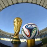 RIO DE JANEIRO, BRAZIL - DECEMBER 03: A general view of Brazuca and the FIFA World Cup Trophy at the Maracana before the adidas Brazuca launch at Parque Lage on December 3, 2013 in Rio de Janeiro, Brazil. Brazuca is the Official Match Ball for the FIFA World Cup 2014 Brazil. Tonight adidas revealed brazuca to the world in the stunning setting of Parque Lage in Rio de Janeiro. The reveal was part of a spectacular light projection supported by global footballers Seedorf, Hernane and FIFA World Cup Winner Cafu. Hundreds of guests and celebrities were treated to this one off experience, which launched the Official FIFA World Cup Ball for Brazil 2014. For more information visit: news.adidas.com/worldcupOMB (Photo by Alexandre Loureiro/Getty Images for adidas)