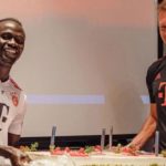 Watch: Bayern surprise Mane with cake after Caf POTY award