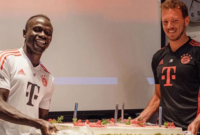 Watch: Bayern surprise Mane with cake after Caf POTY award