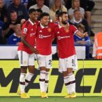 Sancho, Rashford and Fernanded Man United Source: manchester Evnening News Twitter