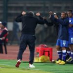 Gavin Hunt, head coach of Supersport United celebrates victory during the DStv Premiership 2022/23 match between Supersport United and Mamelodi Sundowns at Lucas Moripe Stadium, in Pretoria on the 02 September 2022 ©Samuel Shivambu/BackpagePix