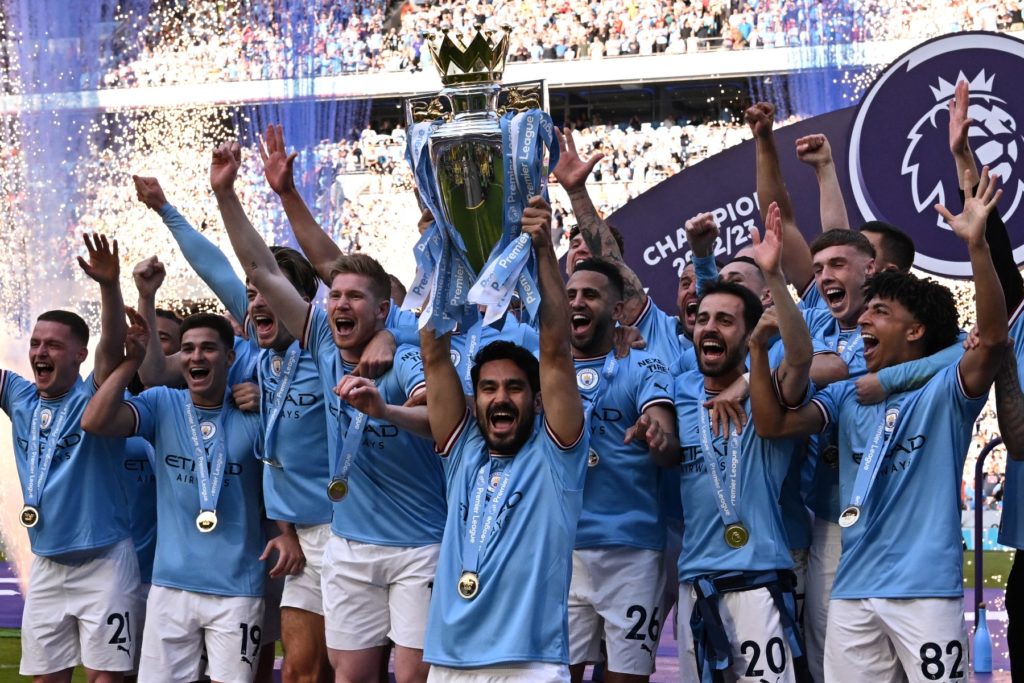 Man City beat Chelsea to celebrate Premier League title triumph