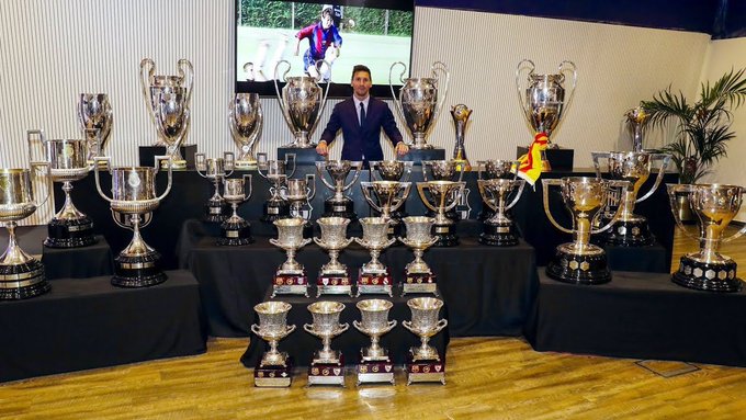 Watch: Messi has so many trophies he gives them away