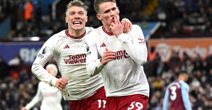McTominay strikes late as Man Utd sink Villa to boost top four bid