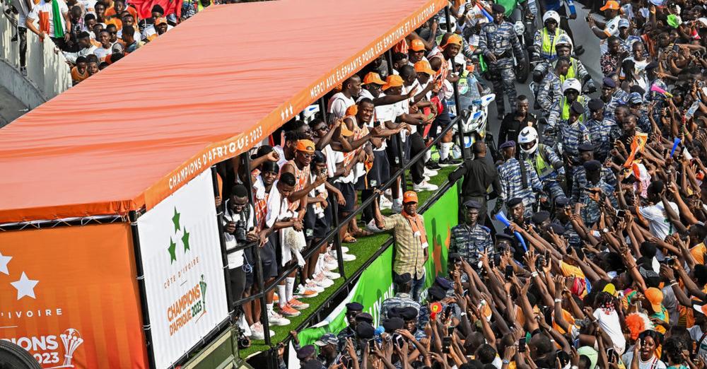 Ivory Coast parade through Abidjan, champions of Africa