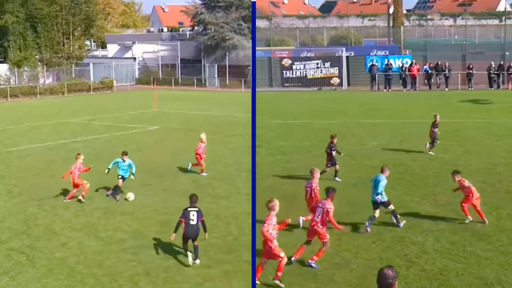 Watch: Frankfurt U/9 Goalkeeper nets solo goal after incredible run