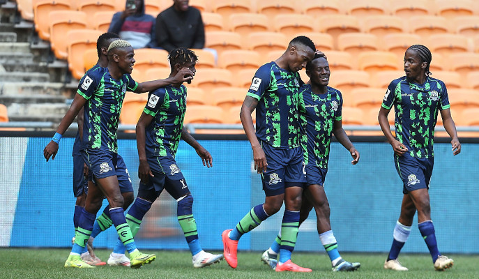 JOHANNESBURG, SOUTH AFRICA - APRIL 26: Matome Mathiane of Marumo Gallants celebrate a goal during the Betway Premiership match between Kaizer Chiefs and Marumo Gallants FC at FNB Stadium on April 25, 2025 in Johannesburg, South Africa. (Photo by Daniel Hlongwane/Gallo Images)