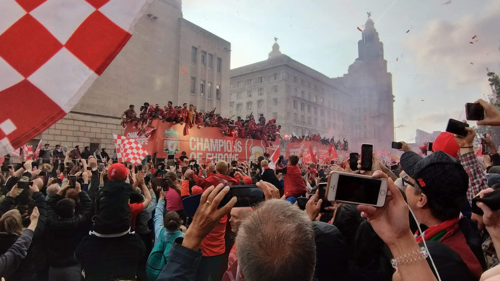 Football unites after car ploughs into Liverpool victory crowd