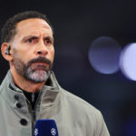 BIRMINGHAM, ENGLAND - OCTOBER 22: Rio Ferdinand, working as pundit for TNT Sports during the UEFA Champions League 2024/25 League Phase MD3 match between Aston Villa FC and Bologna FC 1909 at Villa Park on October 22, 2024 in Birmingham, England. (Photo by Robbie Jay Barratt - AMA/Getty Images)