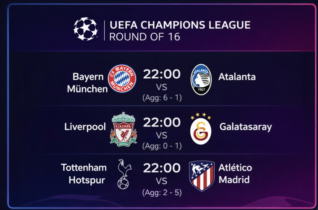 LIVE: Champions League Round of 16