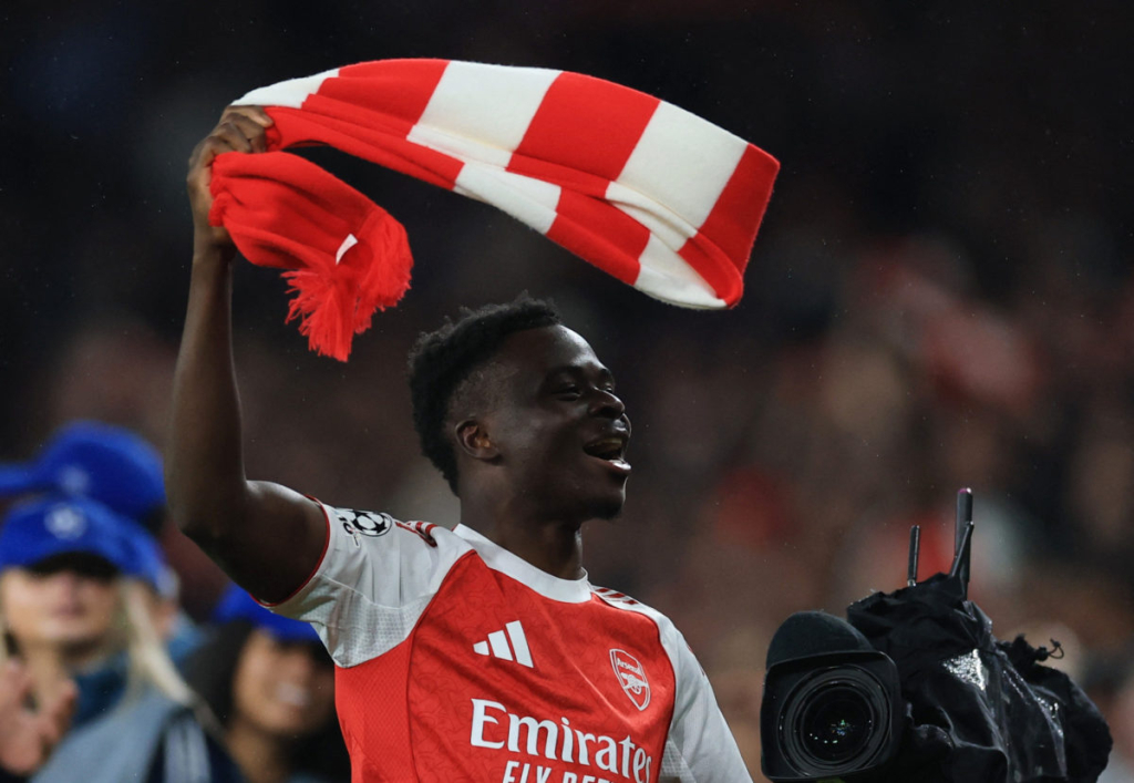 Saka sends Arsenal to Budapest