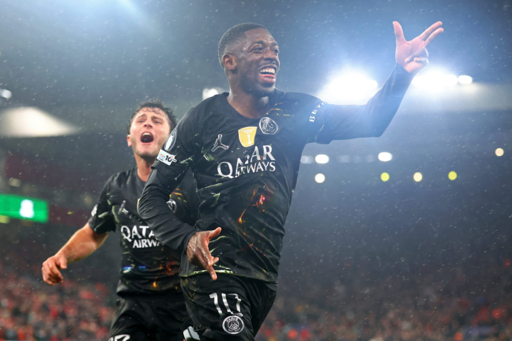 Dembele double sends PSG past Liverpool