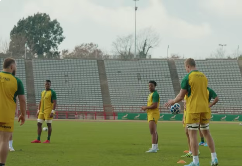 Watch: Boks take a break from rugby to show off soccer skills