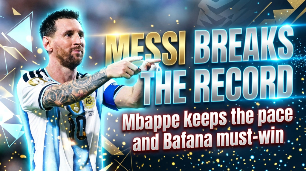 Watch: Messi breaks the record, Mbappe keeps the pace and Bafana must-win