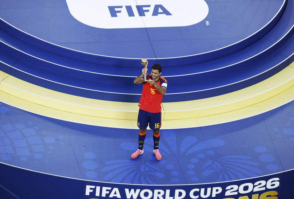 Rodri wins Golden Ball after Spain’s World Cup triumph