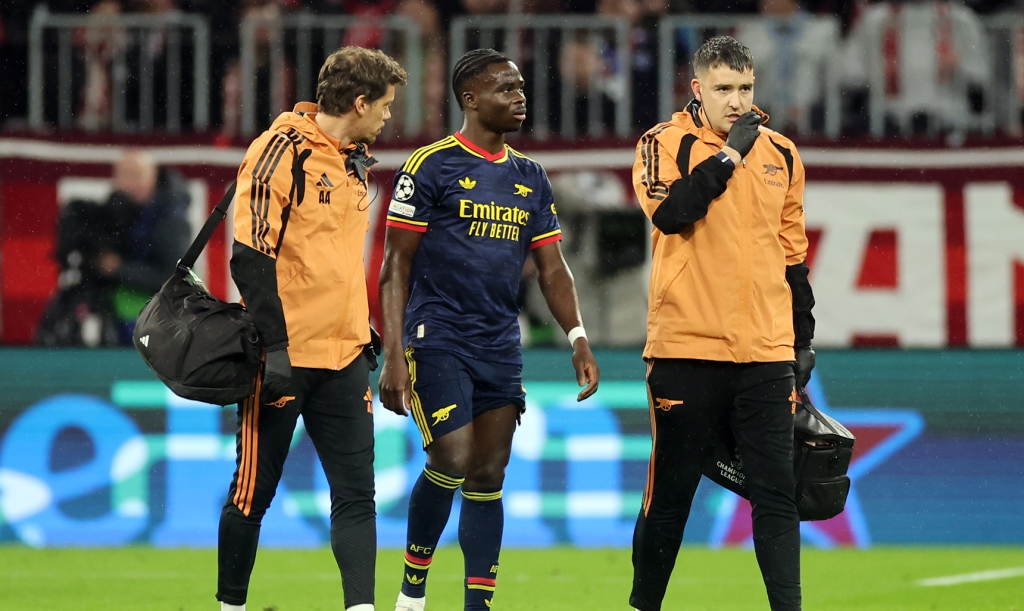 Arteta concerned by Saka injury after Bayern draw